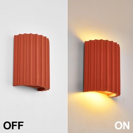 ZEROUNO Resin Modern LED Wall Sconces Wall Lighting, Hardwired Indoor Wall Lights Up and Down Wall Mount Night Light Wall Lamp Fixture for Living Room Bedroom Hallway Corridor Stairs (with G9 Bulbs)