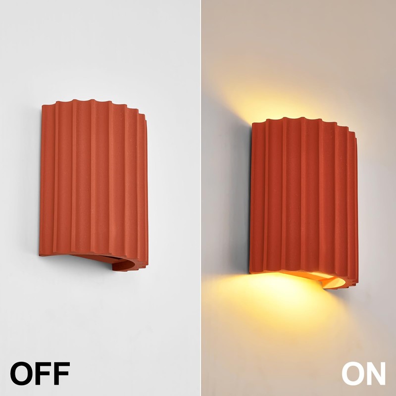 ZEROUNO Resin Modern LED Wall Sconces Wall Lighting, Hardwired Indoor