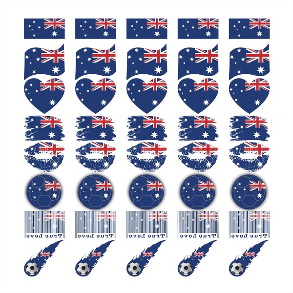 Womaha 40 Sheets Meme Australia Flag Temporary Tattoos for Kids