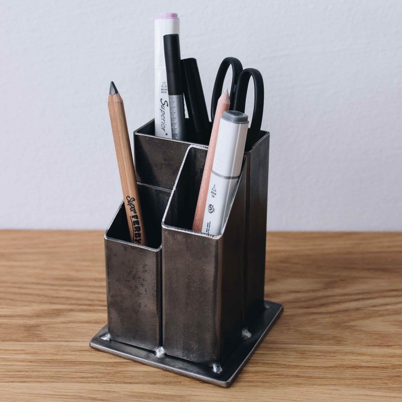 Original BestLoft® Raw Steel Pen Holder - Pen Holder in