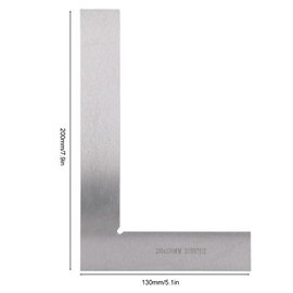 Escuadra de Maquinista, Escuadra de Maquinista 200x130 Mm Escuadras de Carpintería en ángulo Recto de 90 Grados Escuadra de Ingeniero de Acero Al Carbono de Alta Precisión,