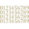 0-9 Numbers Gold Vinyl Sticker Decals Set of 40 Choose