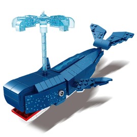 Lynda Ocean Building Blocks Blue Whale Set, 3D Ocean Creature Model,Age 8 Plus,Education Toys for Kid,Birthday Gift