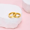 RIXERKOC Love Friendship Rings Women's 18K Gold Plated Stainless Steel