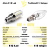 ALIDE E12 40w Replacement LED Candelabra Bulbs C7,Non-Dimmable,6000K Daylight Bright