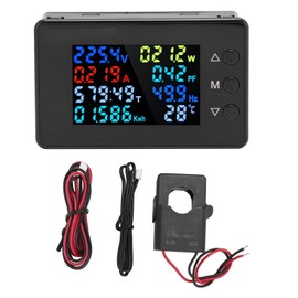 AC Power Energy Multimeter 0‑100A 50‑300V Colorful LCD Display Digital Voltmeter Ammeter with 485 Interface
