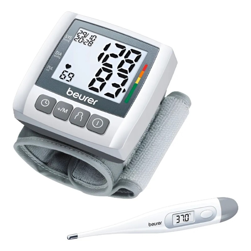 Kit Monitor De Presin Mueca Termmetro Digital Gratis Blanco