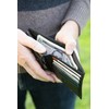 Stealth Mode Black Leather Bifold Wallet for Men With ID