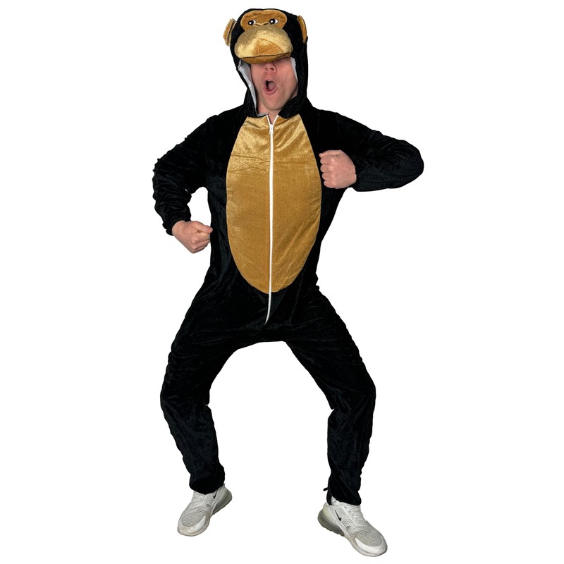 Foxxeo Black Brown Gorilla Costume for Adults, Size: XXXXL
