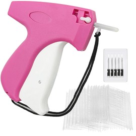 Tagging Gun for Clothing, Tagging Gun Kit with 1600pcs 1" Barbs Fasteners and 6 Needles, Price Tag Gun, Standard Retail Price Tag Attacher Gun Kit, Clothes Tagging Gun, Pink