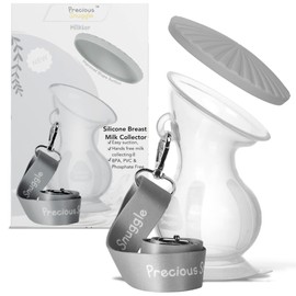 Precious Snuggle Milktor | Breast Milk Collector for Breast Feeding Mums | Milk Catcher with A Lid for Storage Use Daily | Suctioned Base for Surface Grip