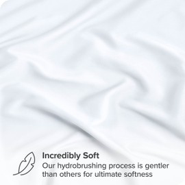 Bare Home Queen Fitted Sheet - Extra Deep Pocket Fitted Sheet - Premium 1800 Microfiber - Ultra-Soft Wrinkle Free - Queen Deep Pocket Fitted Bottom Sheets (Queen - 22 inch Pocket, White)