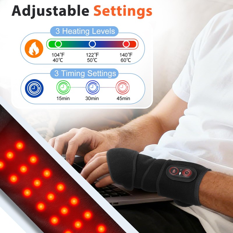 Cordless Heating Pad for Arm Elbow Wrist Leg Pain Relief,