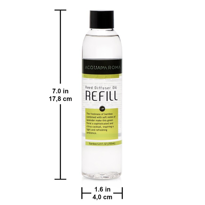Acqua Aroma Bamboo Reed Diffuser Oil Refill 6.8 FL OZ