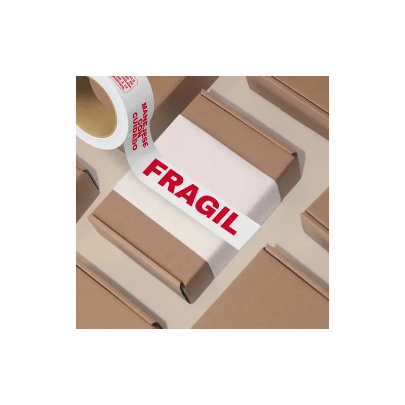 Cinta Adhesiva Para Empaque Embalaje Frágil 48mm X 50m 36pz
