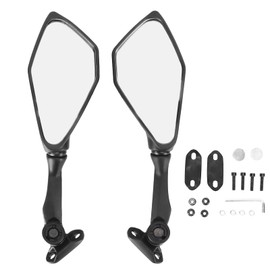 Aramox Motorcycle Rear View Mirrors for Ninja 300 250 ZX6R 636 300R EX3 Pair Motorcycle Rear View Mirrors Folding Black Replacement