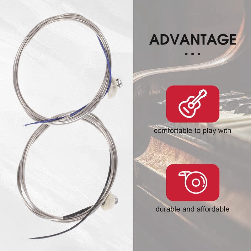 KJKVIVH 4Pcs/Set Upright Bass Strings Double Bass Strings 4/4 3/4