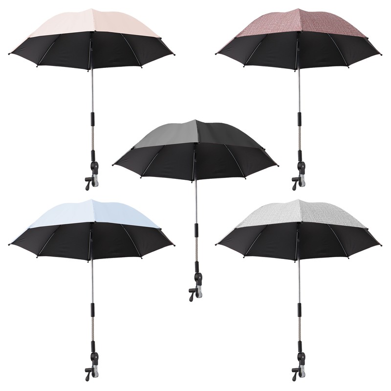 Stroller Sunshade Umbrella Waterproof Lightweight Foldable 8 Bone Stroller Parasol