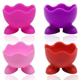 BDBFPAN Set of 4 egg cups, egg cup set, colourful egg cups, for living rooms, restaurants, cafes and other places as well as for placing small items such as make-up sponges