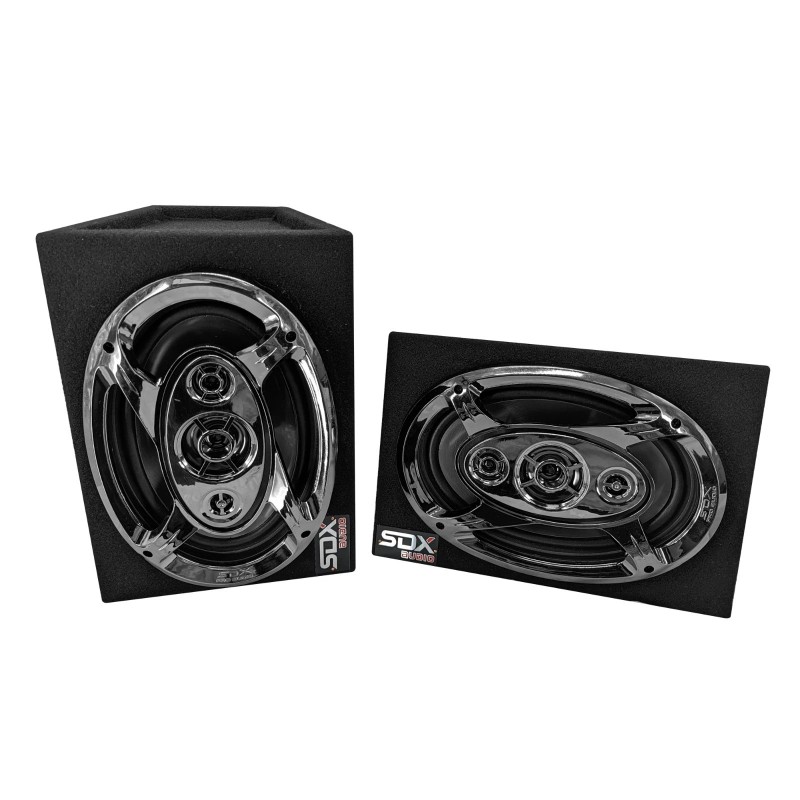 SDX Audio 6x9" 4-way Car Speaker System Hatchback Box (a