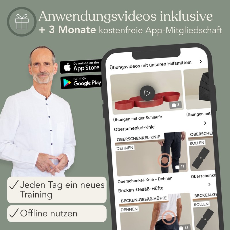 Liebscher & Bracht Strap, Facilitates Stretching Exercises, for Efficient Pain