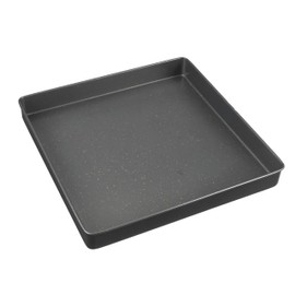 casaWare 11.5 x 11.5 x 1.5-Inch (Exterior) Square Multipurpose Pan, Ultimate Series Commercial Weight, Ceramic Non-Stick Coating (Silver Granite)