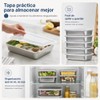 8PCS Recipientes de Acero Inoxidable con Tapas 2100ML, Contenedores para