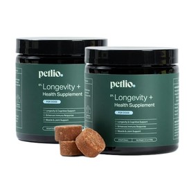 Petlio Longevity+ Dog Health Supplement, Cognitive Support, Joint Support, Muscle Support, Immune Support (Medium Dog | (25-59lbs))