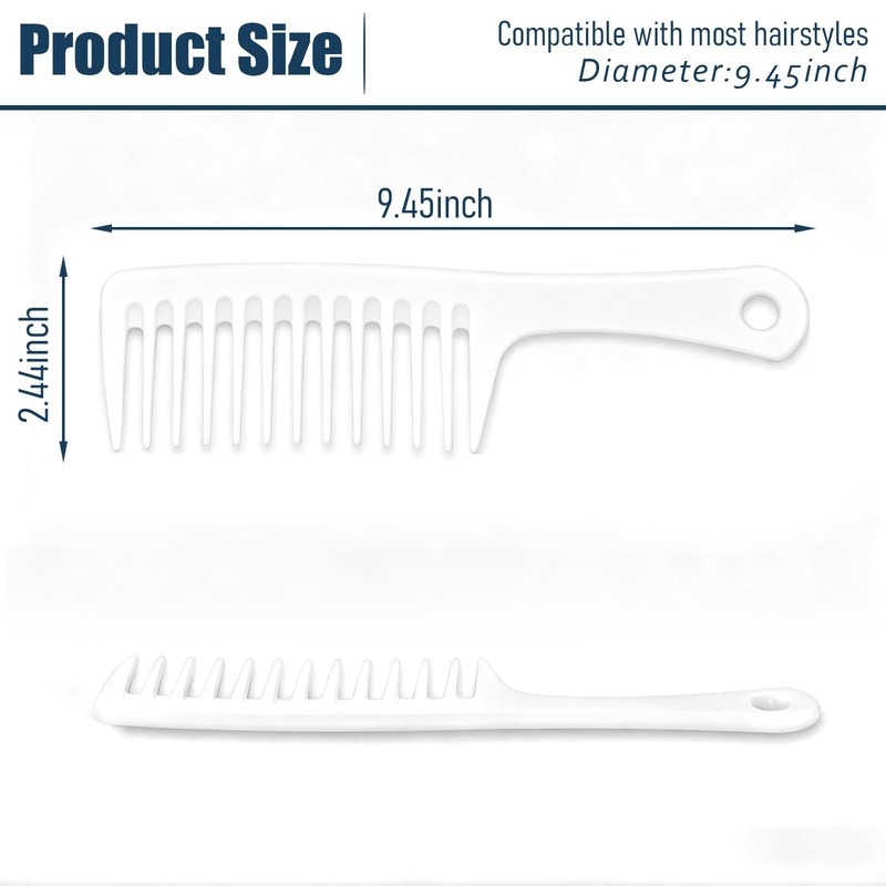 Wide Tooth Comb for Curly Long Hair - Professional Large