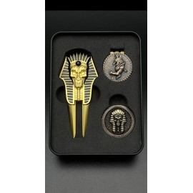 Spartan Golf Tools Skull Mummy Golfing Divot Tool Combo Set. Golf Ball Markers + Magnetic Hat Clip