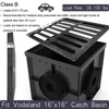 Cast Iron Drain Grate, 16x16 Outdoor Drain Cover, B125 Class