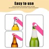 3 Pcs Pink Stainless Steel Heavy Duty Flat Bottle Openers,