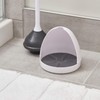 iDesign UNA Plastic Toilet Holder Plunger Stand Cover for Bathroom