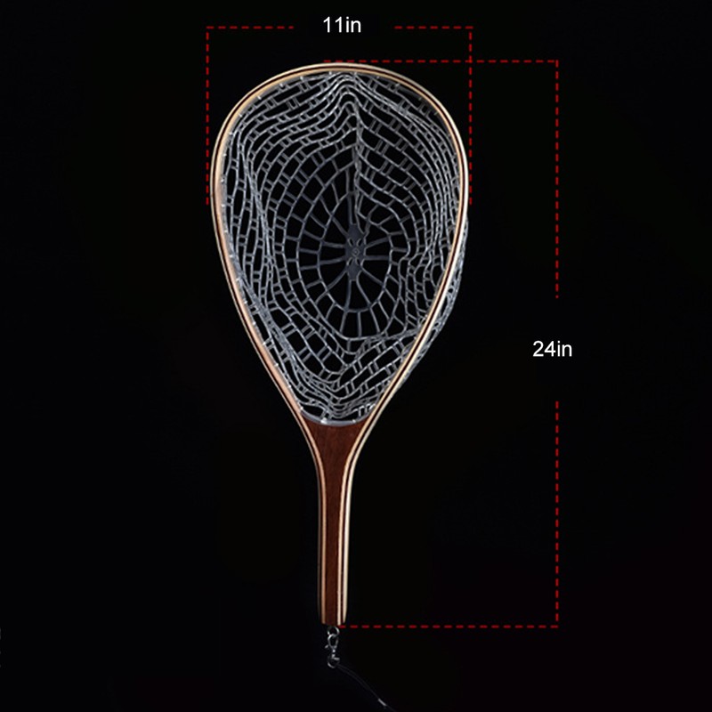Fly Fishing Landing Net Trout Bass Nylon Mesh Catch and
