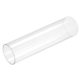 DMiotech 14" Clear Rigid Plastic Pipe 71mm x 75mm(3") Polycarbonate Tubing Round Tube for Lighting Water Plumbing, 350mm