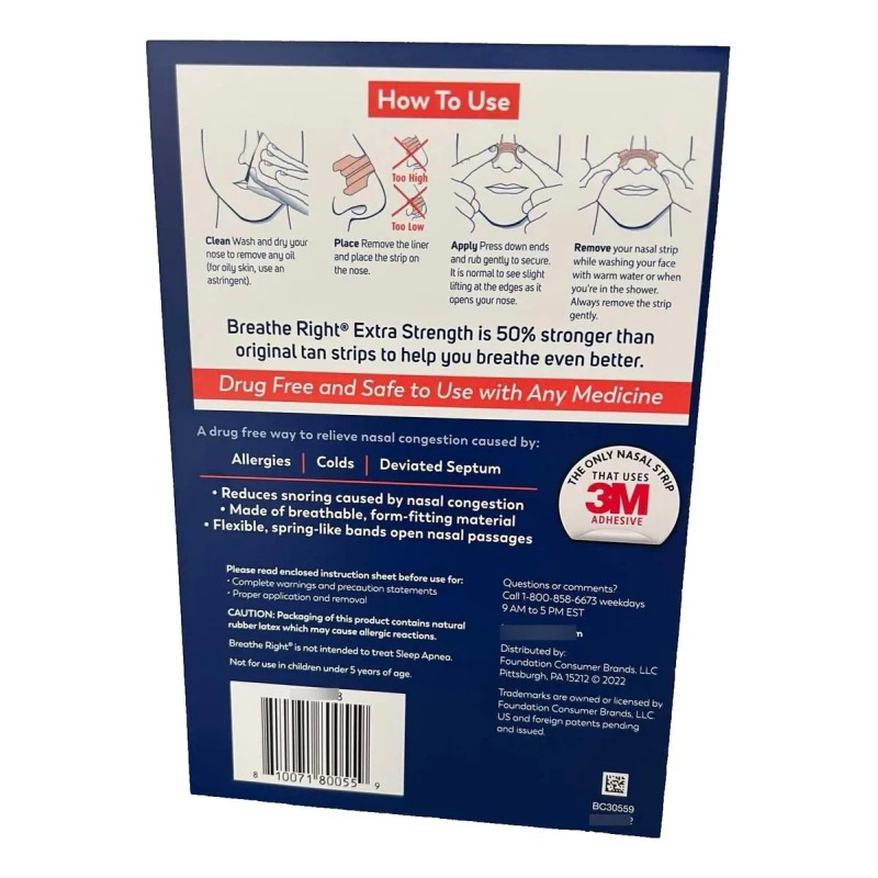 Tiras Nasales Extra Para Respirar Mejor