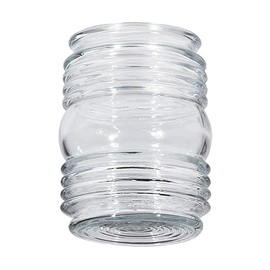 B&P Lamp® 4 1/2" Clear Retro Utility-Type Glass Shade