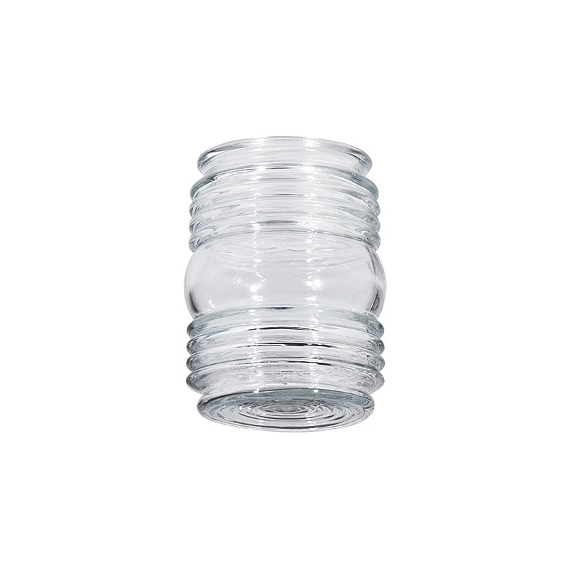 B&P Lamp® 4 1/2" Clear Retro Utility-Type Glass Shade