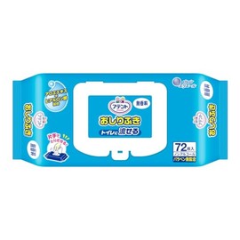 [Bulk Purchase] Tent Flushable Wipes Unscented, 72 Sheets, 7.1 x 7.9 inches (180 x 200 mm) x 2 Packs
