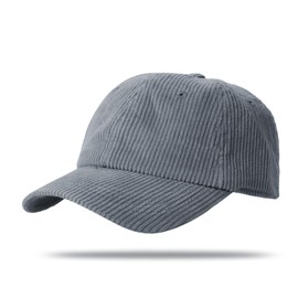 YAMEE Baseball Cap Winter Women's Adjustable Baseball Cap Women's Warm Winter Hat Women's Cord High Quality Vintage Peaked Cap for Women Lightweight Soft Sun Hat Women Breathable Anti-UV, gray