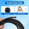 10ft 1/4 Inch ID Fuel Line Hose with 20pcs 2/5