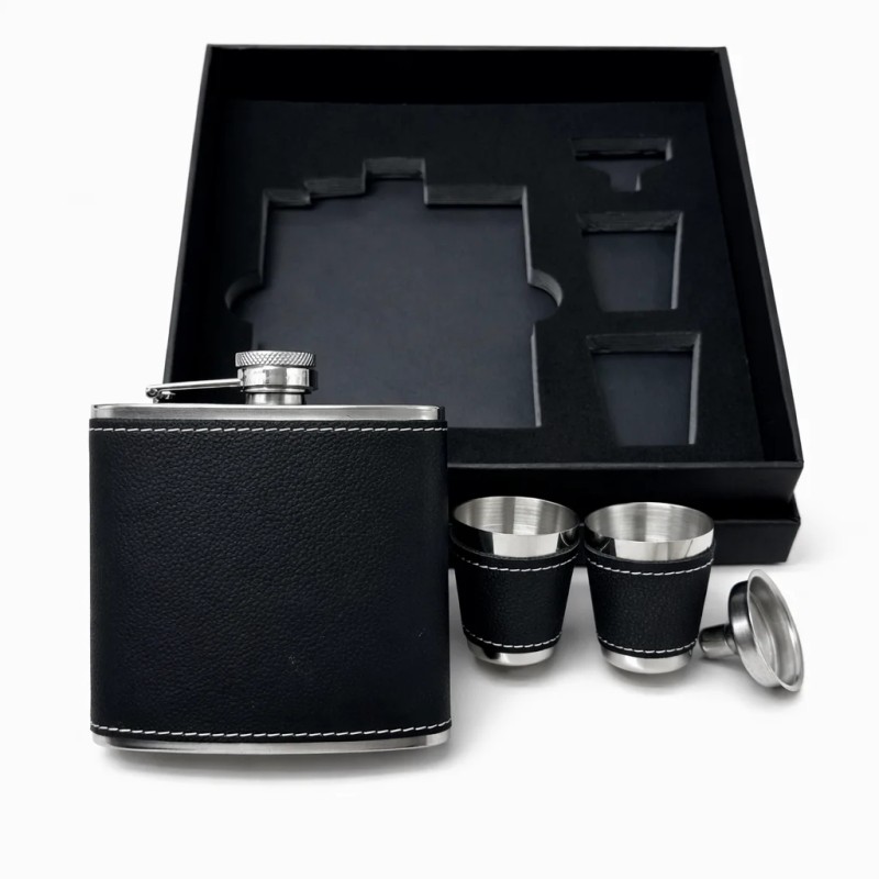 12 Sets Case Stainless Steel Whisky Hip Flask 6oz Portable