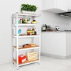 TREATLIFE HOME 5 Tier Laminated White Metal Shelving Unit -
