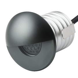 IBLLIGHT LED In-Ground Step Light- Half Moon Anti-Glare, 3W 12V-24V DC, Recessed Wall Lights, IP67 Waterproof, Buried Underground Outdoor Landscape Lighting,Warm White 3000K(1 Pack)