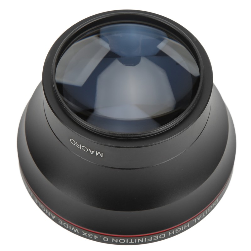 55mm 0.43X Wide Angle Lens Optical Glass Coating Technology Camera