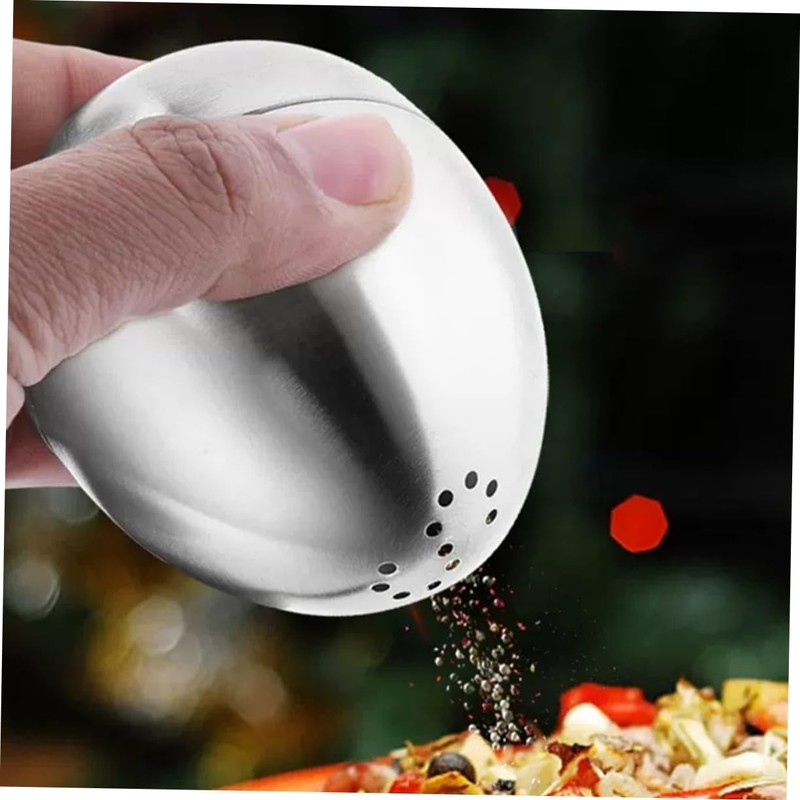 Outanaya Lidded Seasoning Box Stainless Steel Condiment for Easy Spice