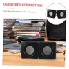 Operitacx 1 Pair Portable Desktop Speakers with Strong Bass for