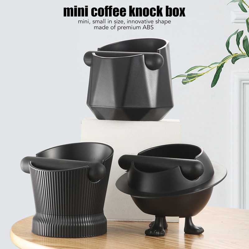 Coffee Knock Box ABS Black Non Slip Multifunctional Coffee Grind