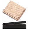Borogo 110 PCS Orange Wood Nail Sticks & Professional Double
