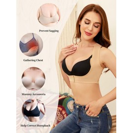 JOYSHAPER Chest Brace Up Women Posture Corrector Back Support Shapewear Breast X Strap Bra Support Shaper Vest Tops